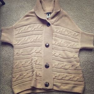 Talbots knitted Button Up Sweater,Tortoise Buttons